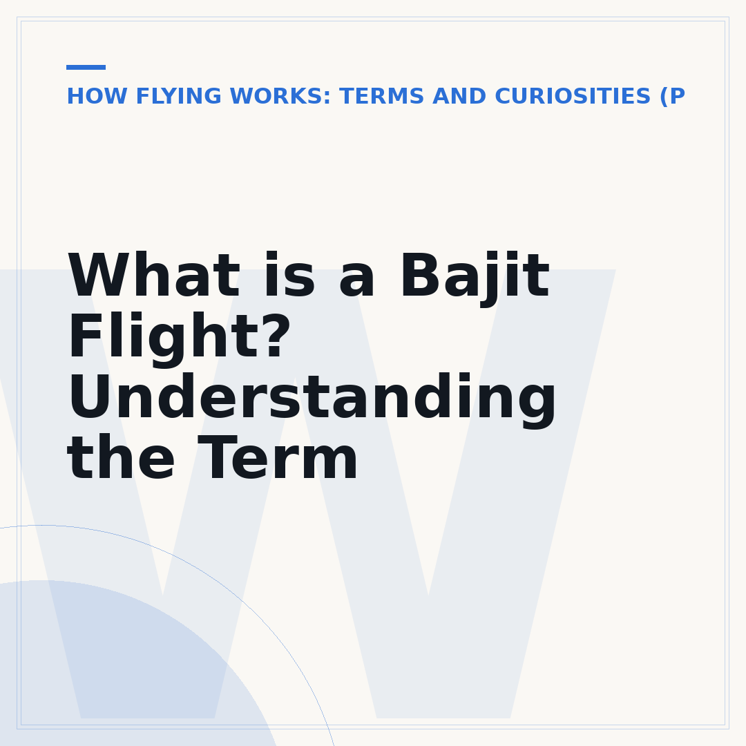 What is a Bajit Flight? Understanding the Term