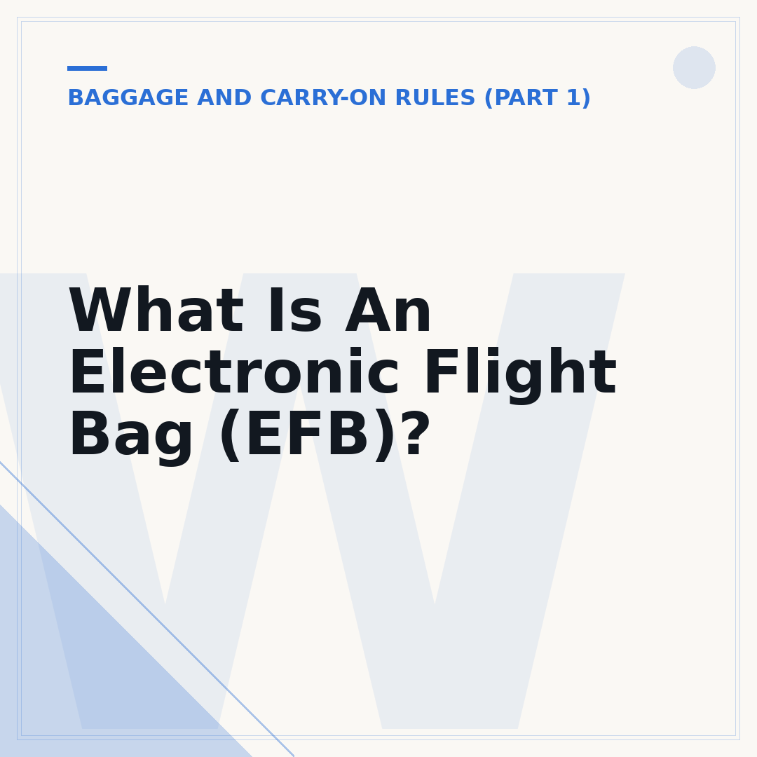 What Is An Electronic Flight Bag (EFB)?