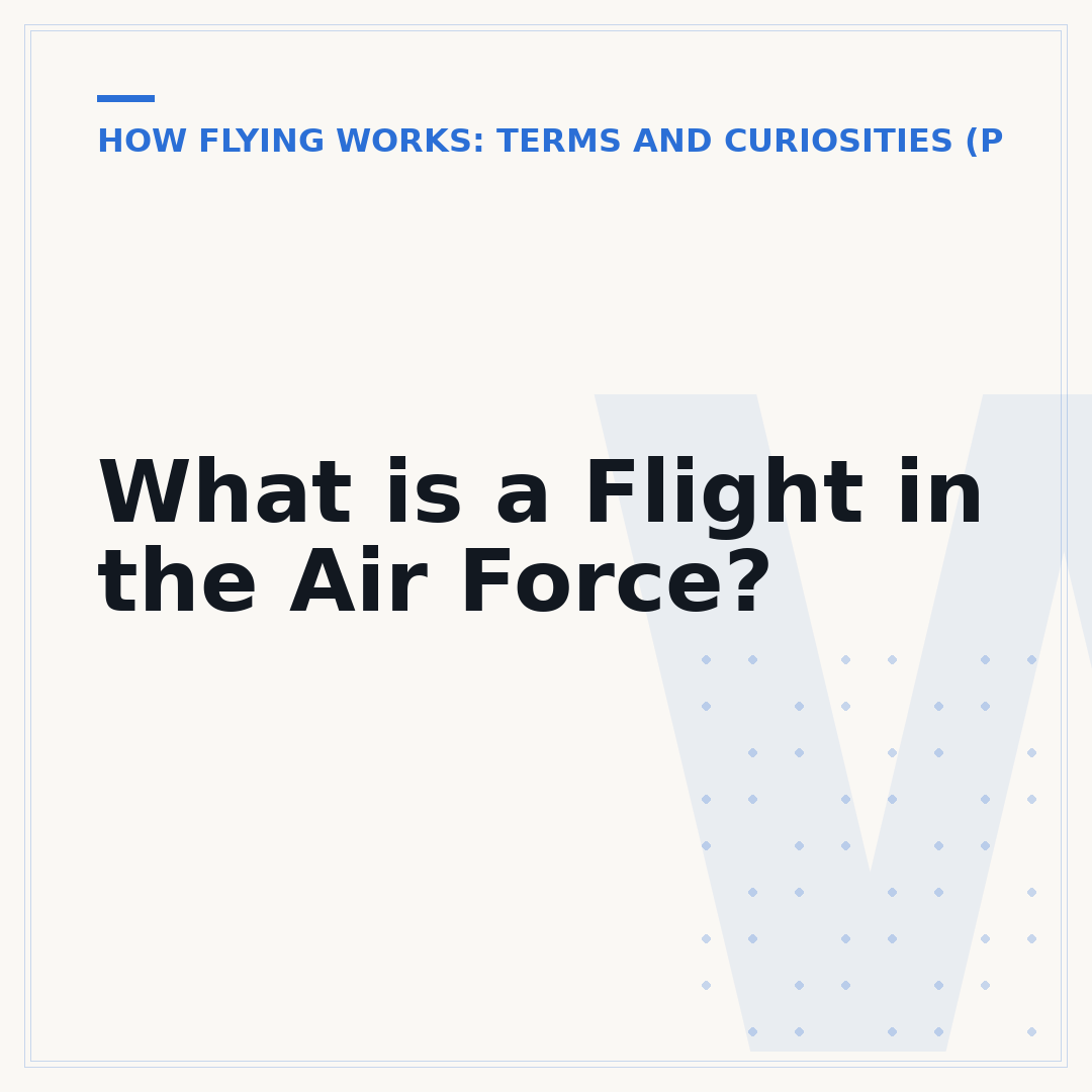 What is a Flight in the Air Force?