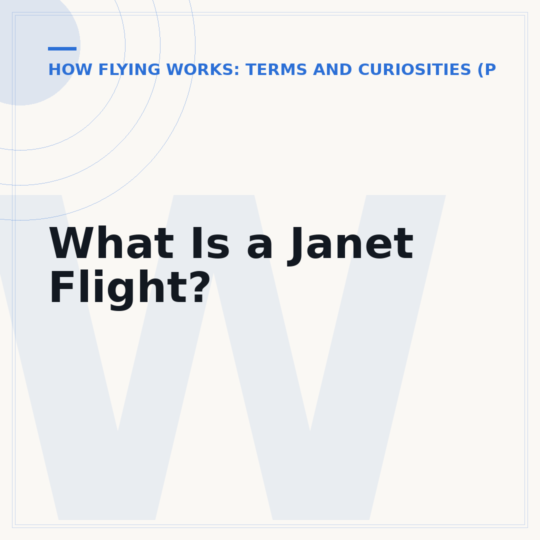 What Is a Janet Flight?